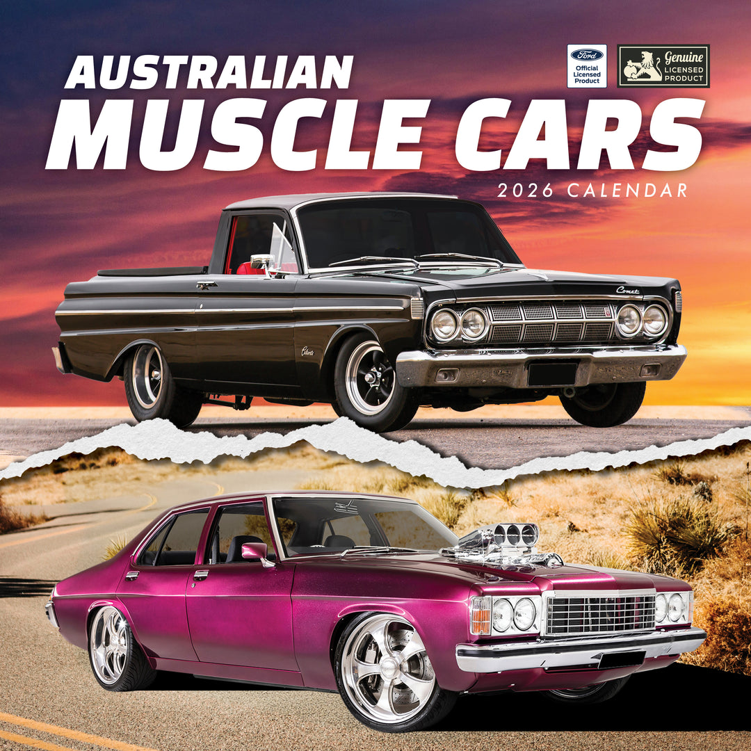 MUSCLE CARS Australian Wall Calendar 2026 Square