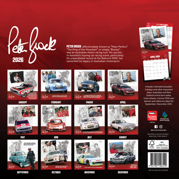 HOLDEN Wall Calendar Peter Brock 2026 Square