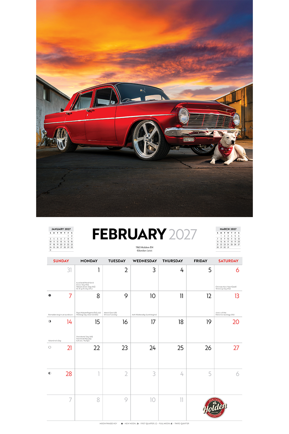 Classic Holden Cars 2027 Square Wall Calendar