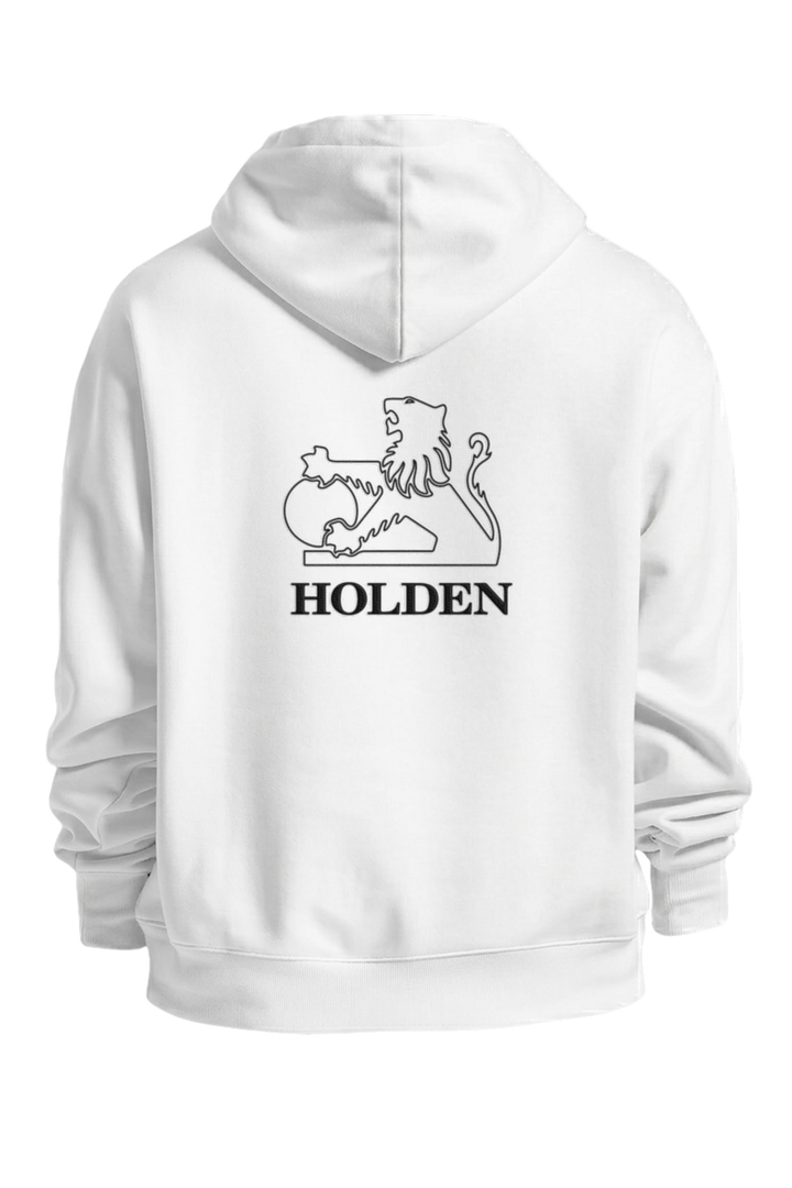 HOLDEN WHITE HOODIE - BLACK LION