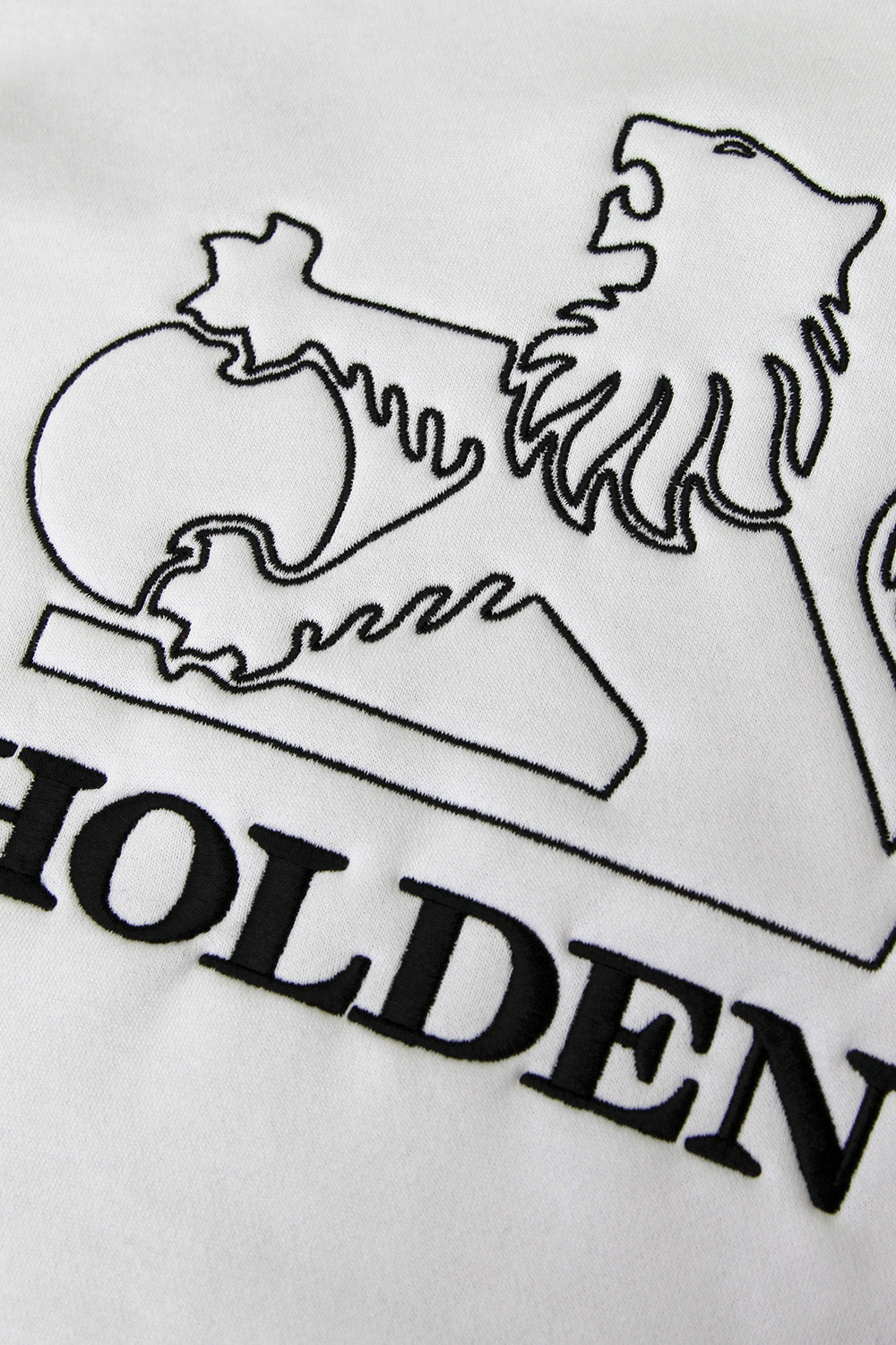 HOLDEN WHITE HOODIE - BLACK LION