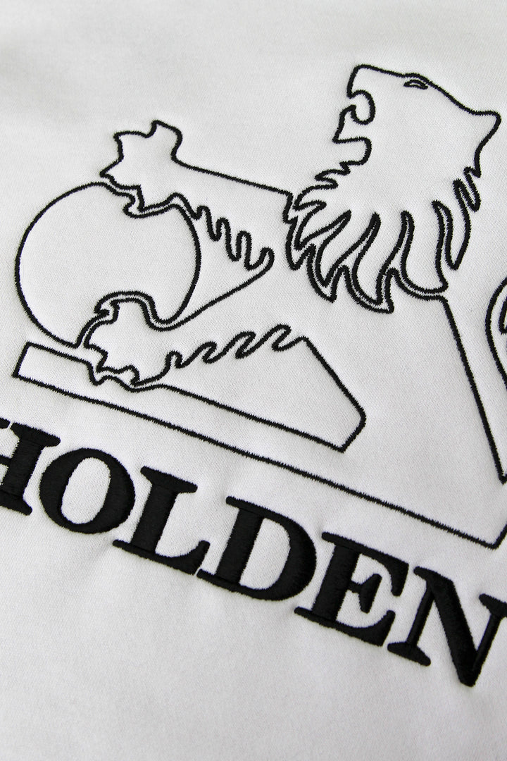HOLDEN WHITE HOODIE - BLACK LION