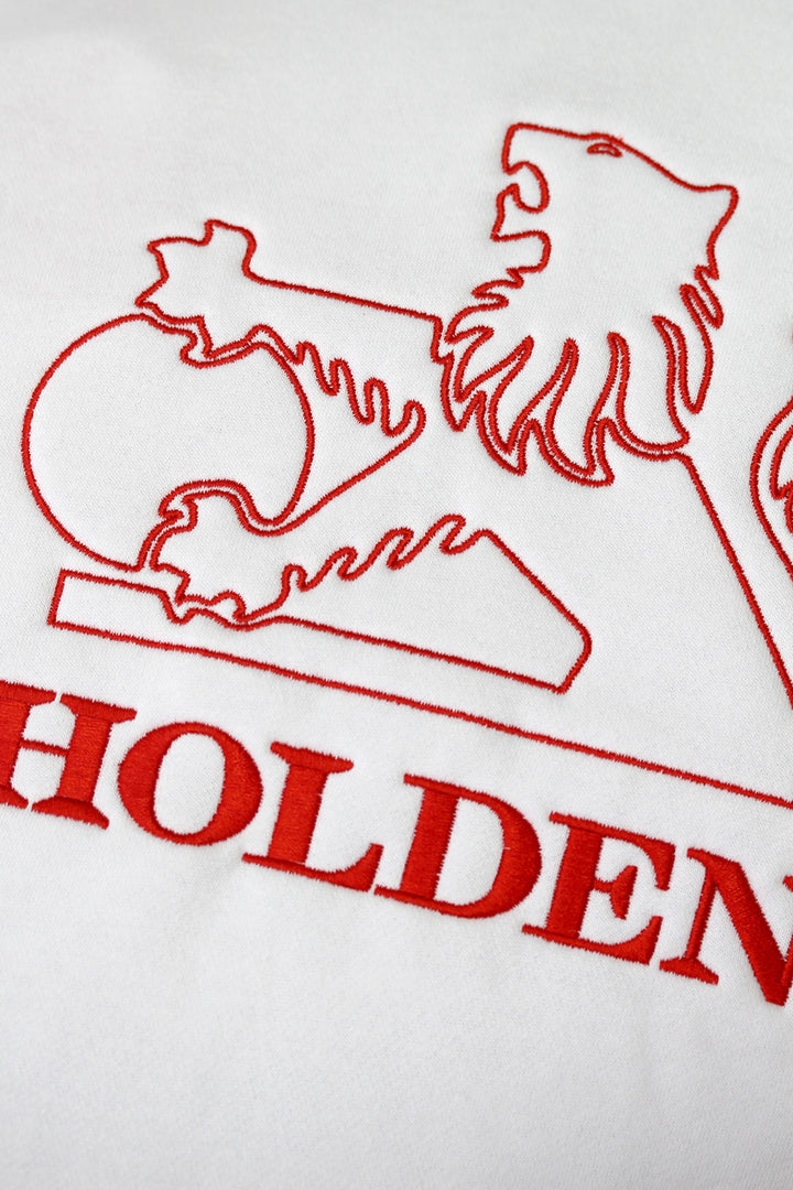 HOLDEN WHITE HOODIE - RED LION
